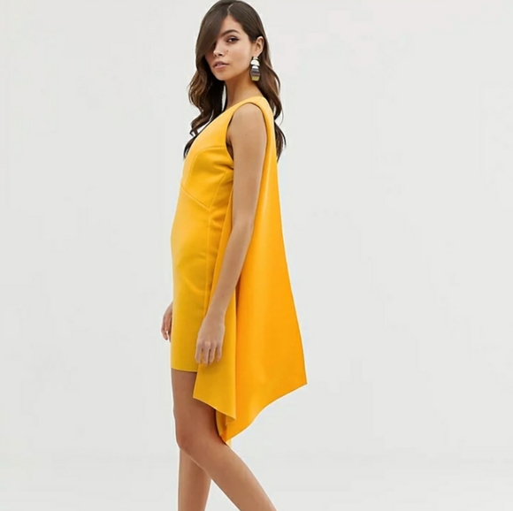 New ASOS DESIGN Premium cape back mini dress - Picture 6 of 6